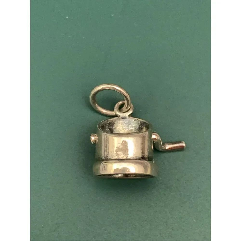 .925 Flour Sifter Moveable Sterling Silver Jewelry Charm #vintage #baking